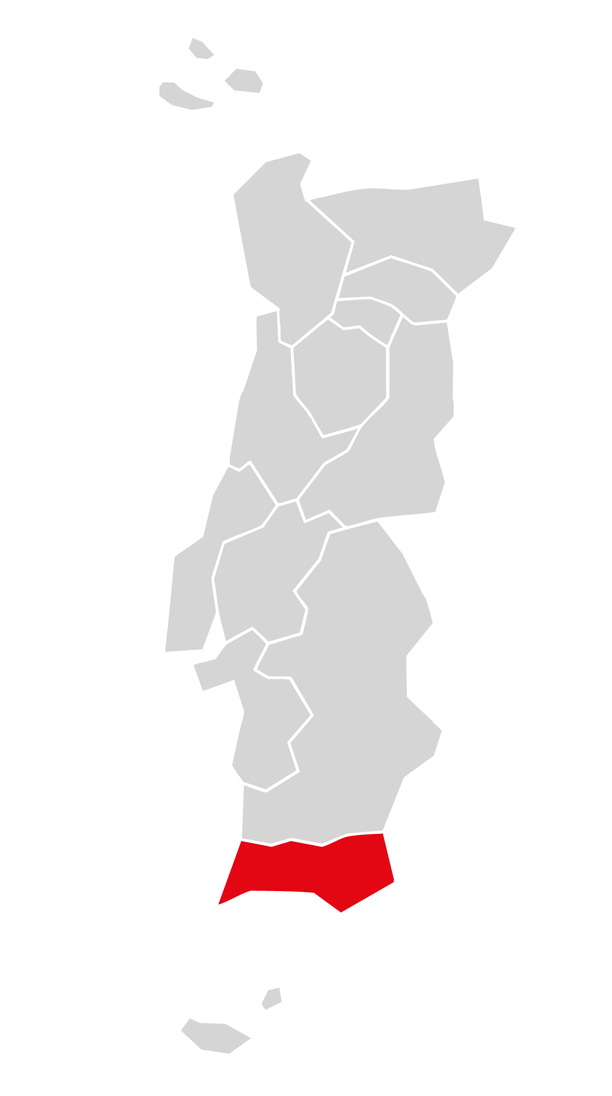 Mapa da região