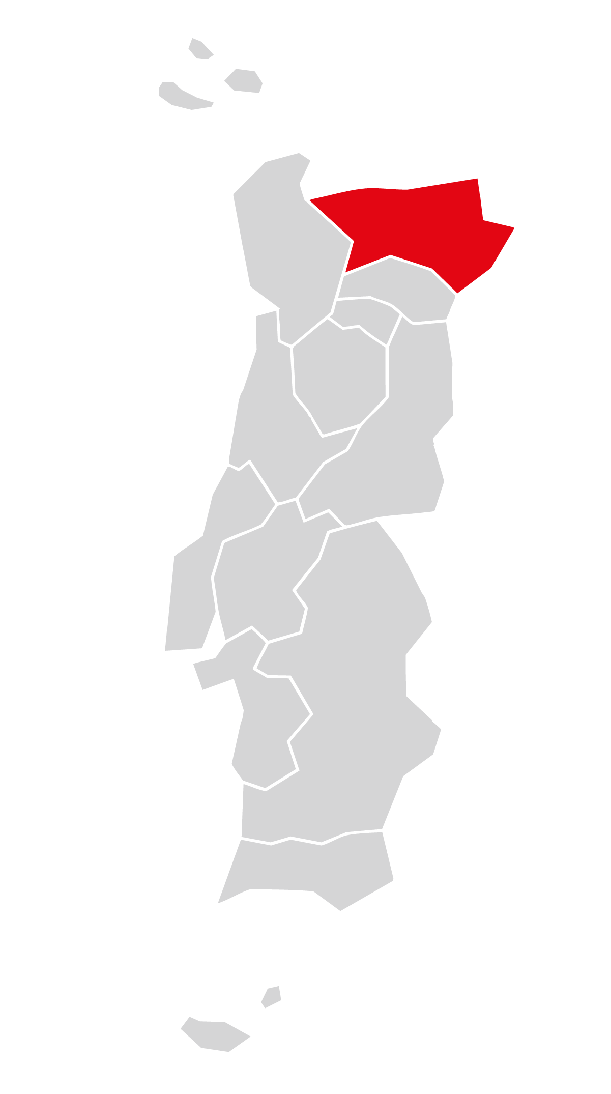 Mapa da região